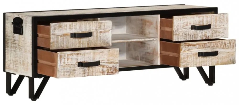 tömör akácfa TV-szekrény 110 x 30 x 41 cm