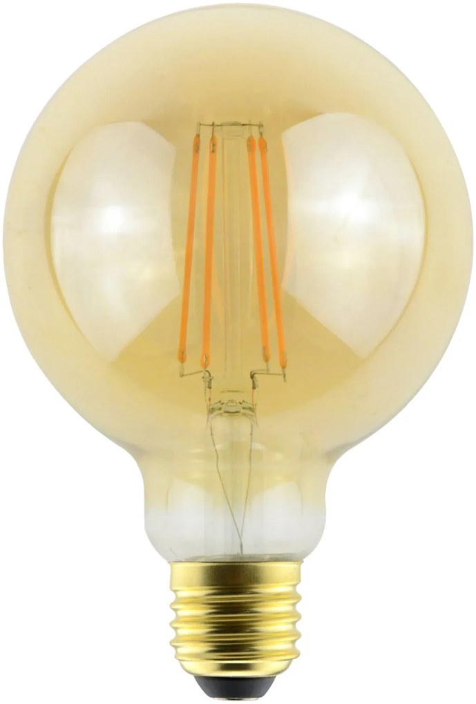 Avide LED Filament Globe G95 7W Fényerőszabályzós Borostyán E27 WW 2500K