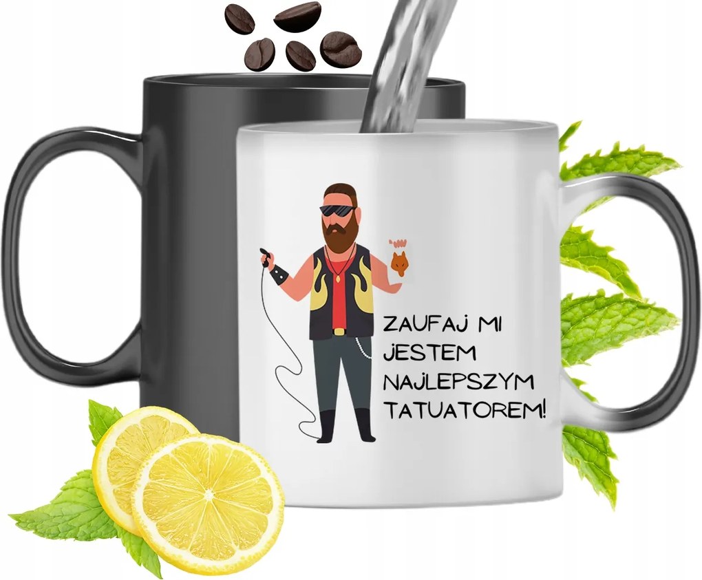 Mágikus Bögre Tetováló Színváltós Nyomtatott Fényképpel