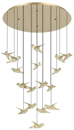 Eglo 390398 - LED Dimmelhető csillár zsinóron PARATEBUENO 17xLED/3W/230V arany