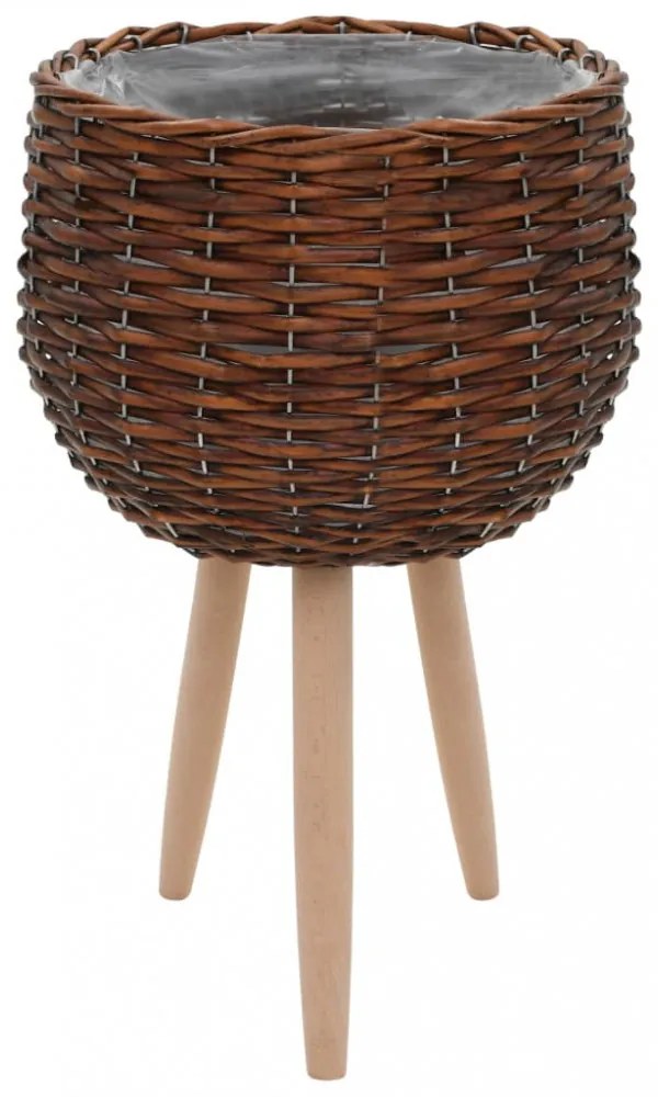 vidaXL 3 darabos PE béléses fonott virágtartó-garnitúra