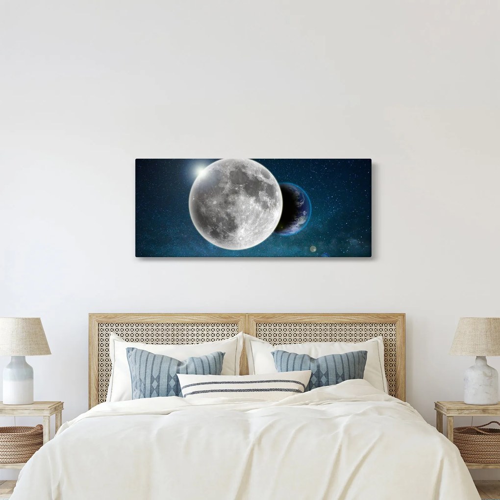 Kép - Föld holdfogyatkozásban (120x50 cm)