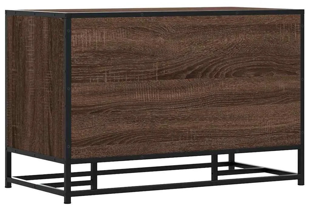 cipőpad barna tölgy 80x40x53,5 cm Gépi fa és fém
