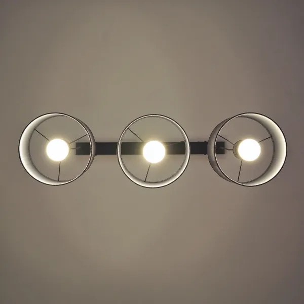 Zsinóros függőlámpa ALBA 3xE27/15W/230V szürke