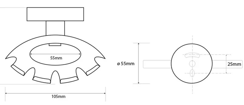 SAPHO XR901 X-Round fogkefétartó, ezüst