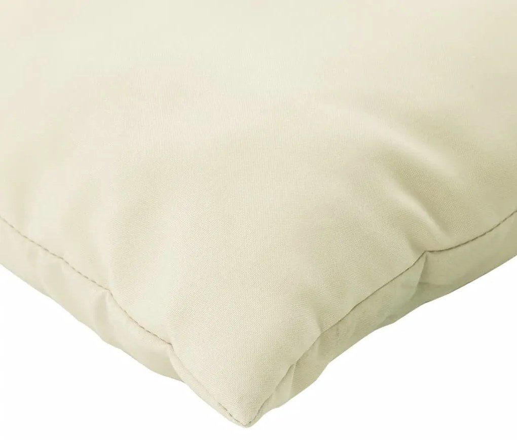 4 db krémszínű szövet kanapépárna 40 x 40 cm