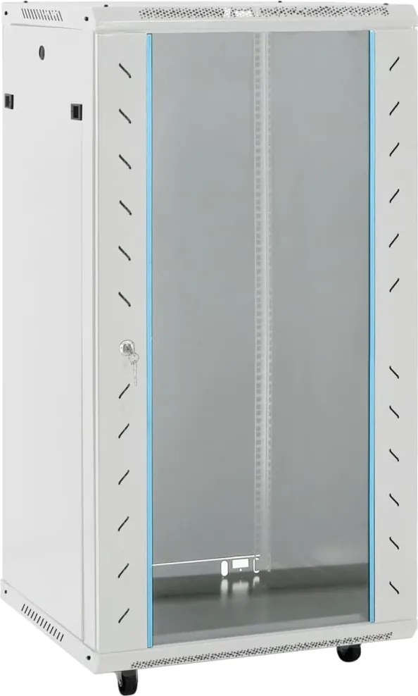 vidaXL szürke 22U hálózati szekrény 19" IP20 60 x 60 x 120 cm