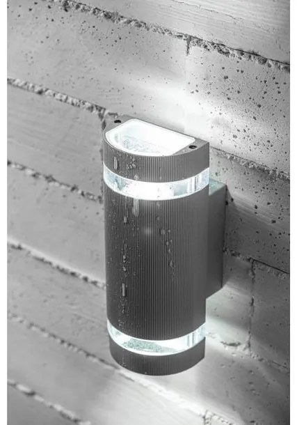 Lámpa Fali lámpa SILVA 2 irányú, GU10, MAX. 50W, IP54, AC220-240V, 50/60Hz, szürke