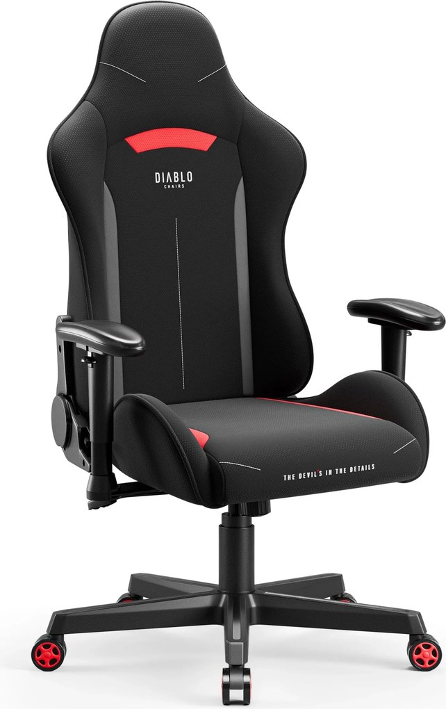 Gamer szék szövet Normal Size, fekete-piros: Diablo X-Starter