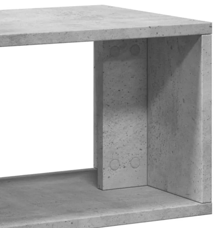 2 db betonszürke szerelt fa TV-szekrény 75 x 30 x 50 cm