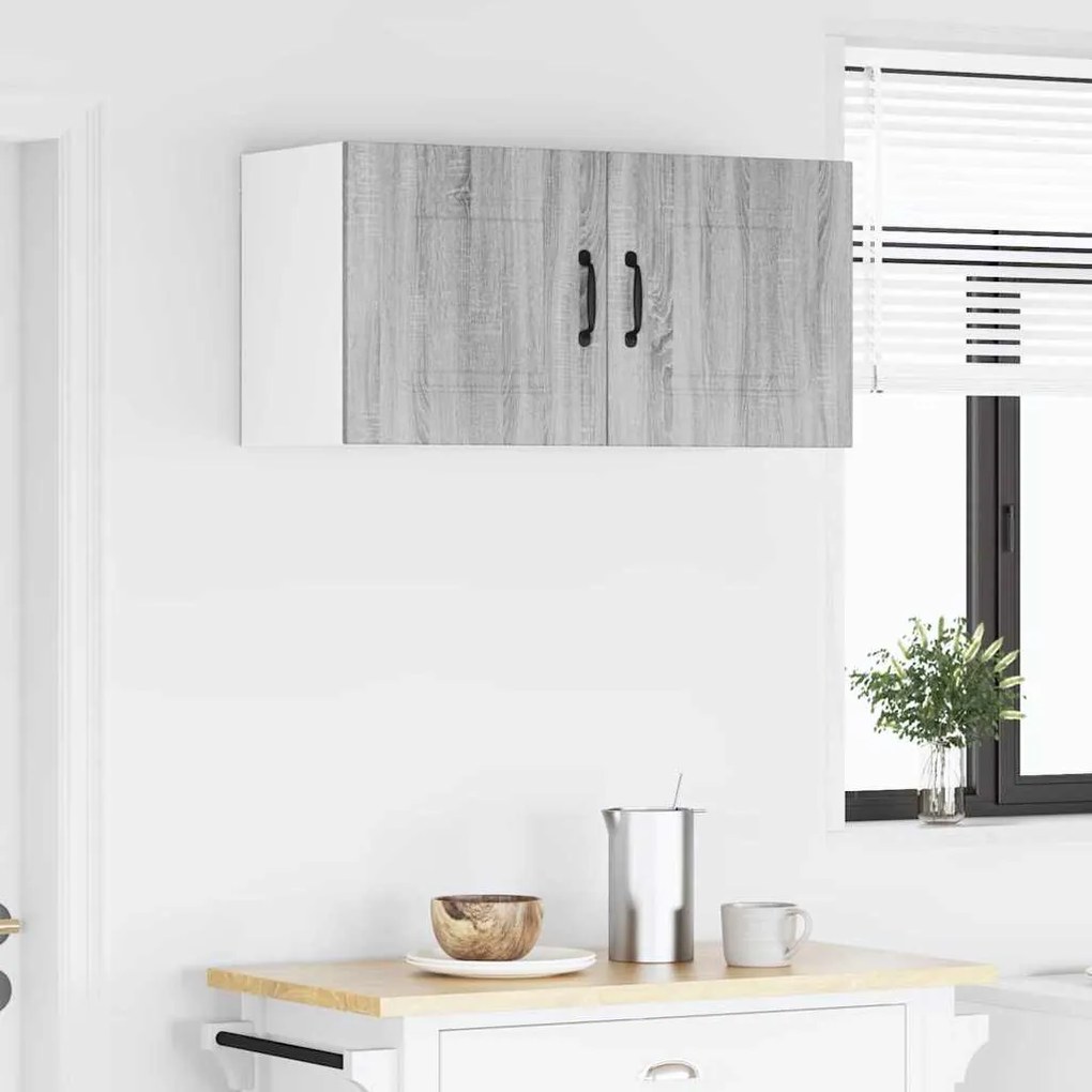 Fali konyhaszekrény Szürke Sonoma 80 x 31 x 40 cm Faanyag