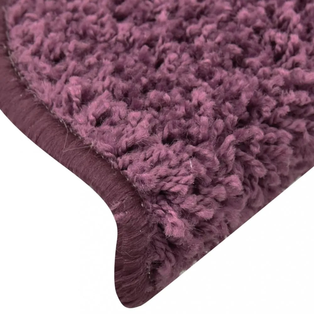 15 db sötétlila félkör alakú lépcsőszőnyeg 65 x 21 x 4 cm, nagy
