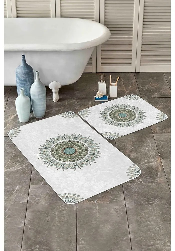Fehér fürdőszobai kilépő szett 2 db-os 60x100 cm – Mila Home