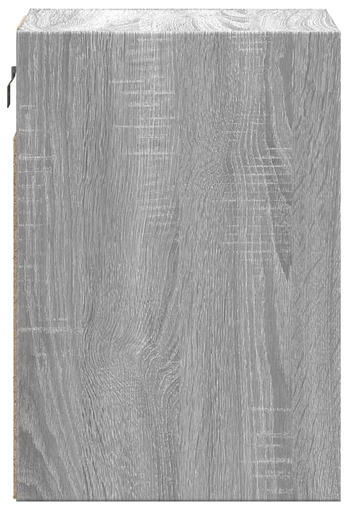 2 db szürke sonoma fali TV-szekrény LED-ekkel 41 x 31 x 45 cm