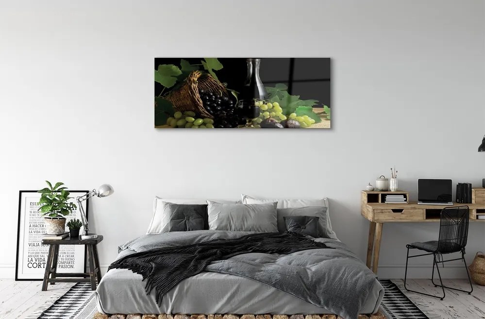 Üvegképek Trash bor szőlőlevél 120x60cm