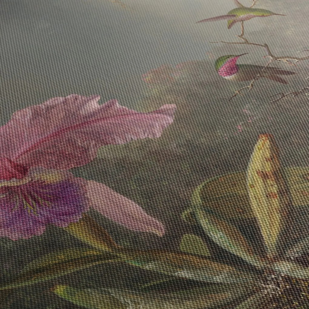 Kép - Martin Johnson Heade, Cattleya Orchid and Three Hummingbirds, reprodukciók (90x60 cm)