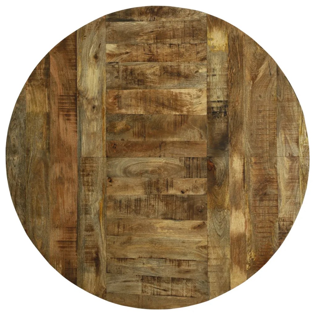 étkezőasztal kerek Ø160x76 cm Tömör fa rusztikus mangó