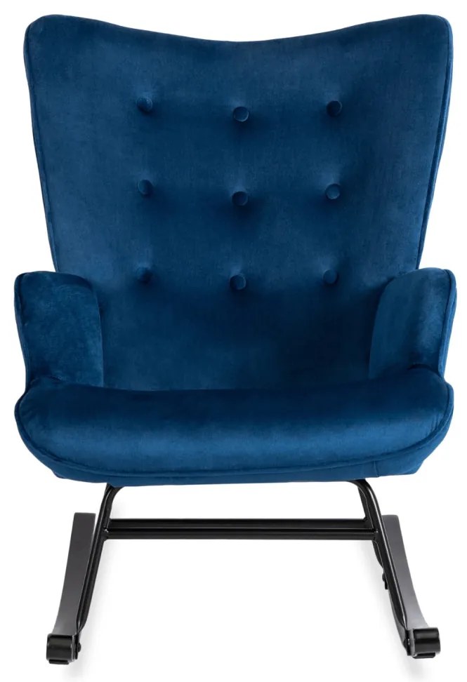 Hintafotel Sötétkék Bársony Kárpittal. ELIS