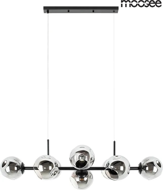 King Home MOOSEE ROMEO BLACK MSE010100140 Függőlámpa 8x40W/E27 IP20