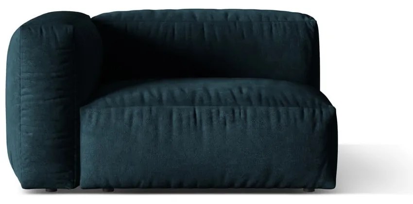 Sötétkék bársony kanapé modul (bal oldali) Martina – Micadoni