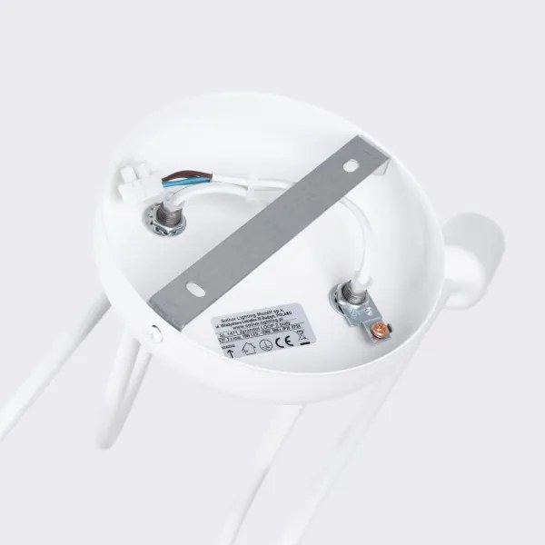 Sollux SL.1471 - Felületre szerelhető csillár LOOP 2xE27/15W/230V fehér