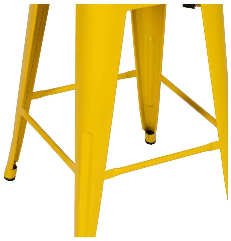Sárga fém bárszék szett 2 db-os (ülésmagasság 61 cm) – Ixia