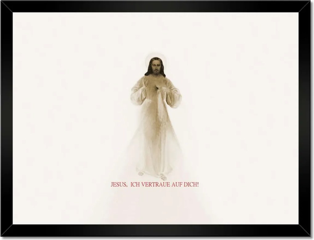 Poszterek keretben 40x30 Jesus Ich vertraue Dich