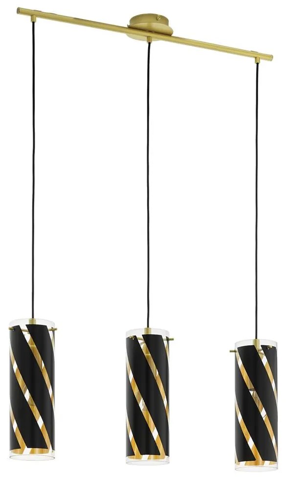 Eglo 97767 - Csillár zsinóron PINTO NERO 1 3xE27/60W/230V