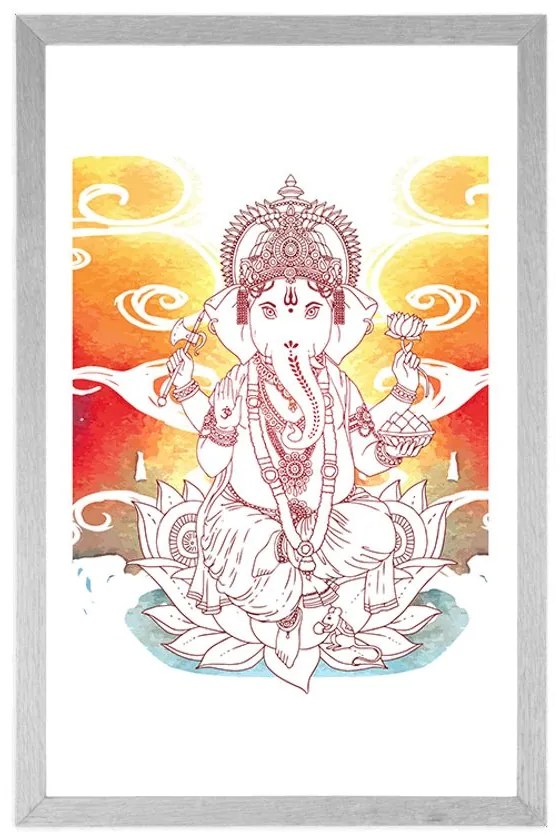 Poszter paszportuval Hindu Ganesha