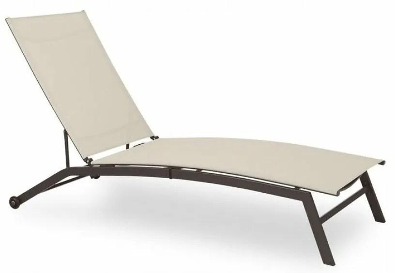 Kerti nyugágy kerekekkel, bézs színű, 195 x 90 x63 cm