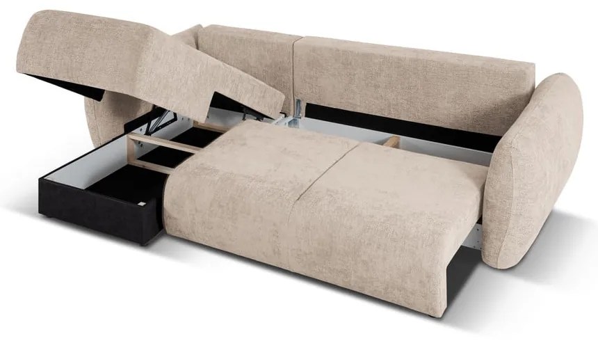 Bézs sarokkanapé (bal oldali) Matera – Cosmopolitan Design