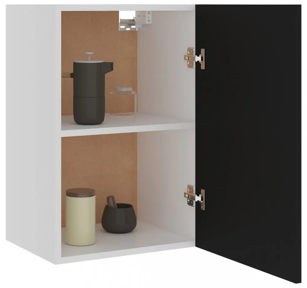 “Lyon” fekete szerelt fa függő szekrény 39,5 x 31 x 60 cm