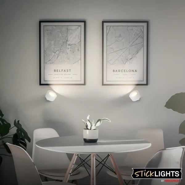 Briloner 3896016 - TARI LED fali lámpa, fényerőszabályozható, újratölthető, LED/1,6W/5V 1500 mAh, fehér