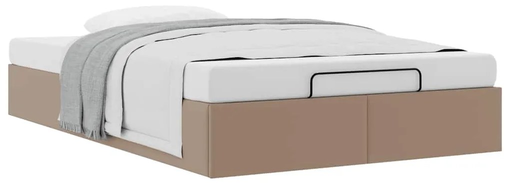 Ottomán ágykeret matrac nélkül cappucino 120x200 cm műbőr