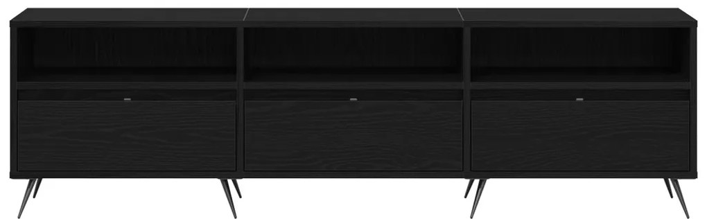 TV Szekrény Fekete 150x30x44,5 cm Műanyag