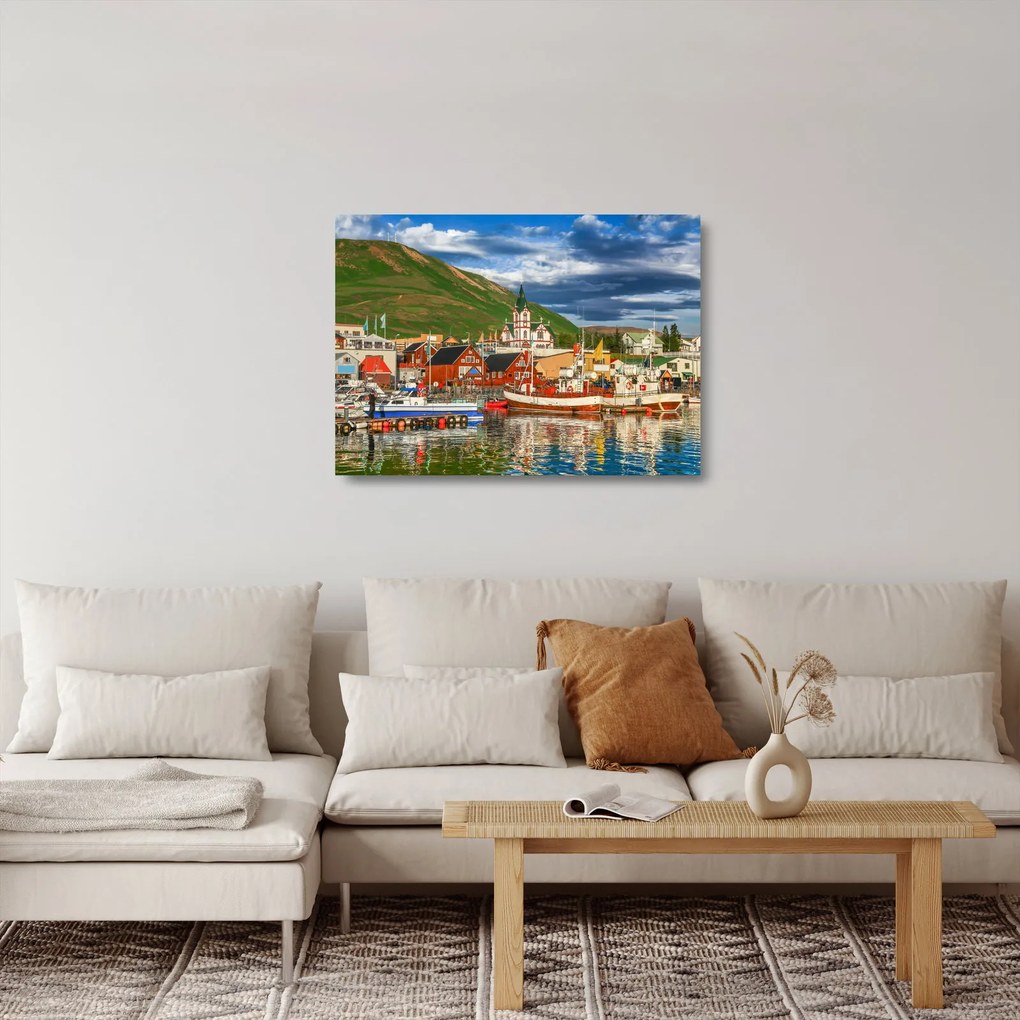 Üveg kép - Húsavík (70x50 cm)