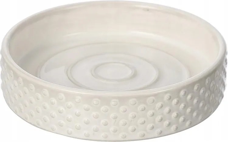 Kerámia Szappantartó Geometrikus Mintás Kerek Divatos Krémszínű Modern