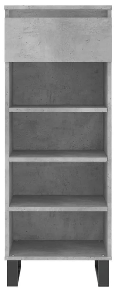 betonszürke szerelt fa cipőszekrény 40 x 36 x 105 cm