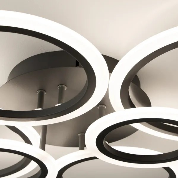 Brilagi - LED Dimmelhető felületre szerelhető csillár ORBITS LED/85W/230V 3000-6500K fekete + távirányító