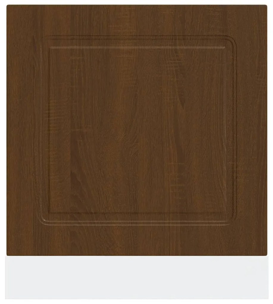 mosogatógép panel Kalmar barna tölgy 60x1,5x67 cm műanyag fa
