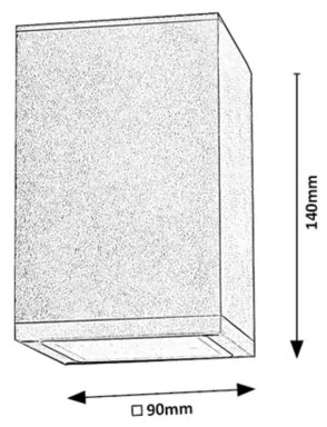 Rabalux 7820 - Kültéri spotlámpa ZOMBOR 1xGU10/35W/230V négyzet IP54