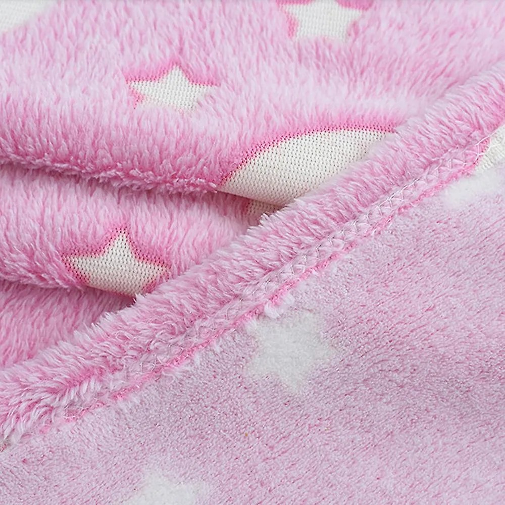 Világító mikroszálas pléd - Rózsaszín