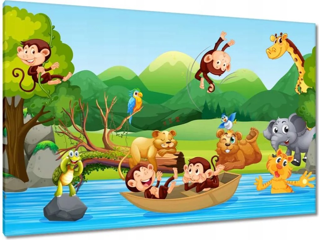 Képek 120x80 Dzsungel minta gyerekeknek