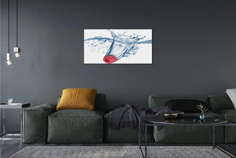 Canvas képek málna víz 120x60 cm