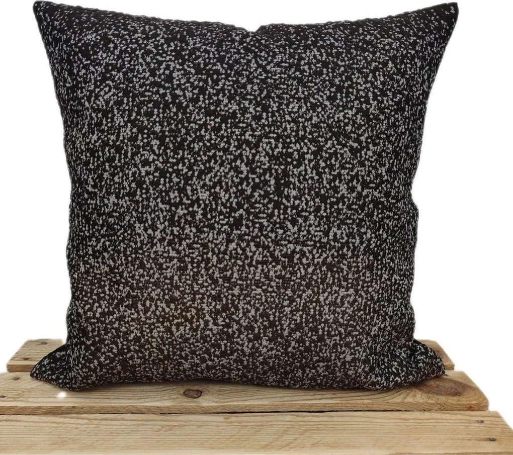 Díszpárnahuzat 40x40 barna dombornyomott 3d pöttyös réz elegáns