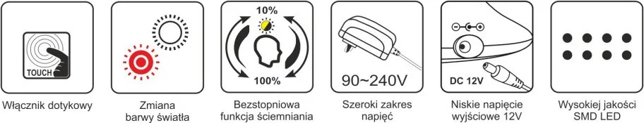 KAJA K-BL1528 GRAFIT LOLEK Szürke Színű Asztali Lámpa 7W LED 550Lm 3000-6500K IP20