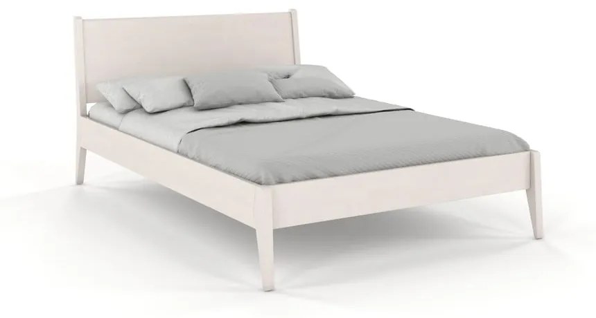 Visby Radom fehér kétszemélyes bükkfa ágy, 160 x 200 cm - Skandica