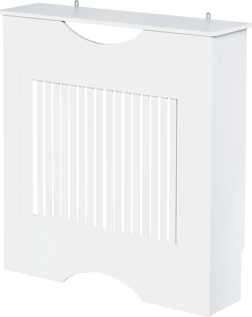 HOMCOM Radiátor Burkolat 78x19x82 cm Modern MDF Radiátor Burkolat Polccal 10 kg Teherbírással és Antiribbenés Biztosítékkal Nappaliba Hálószobába | Ao