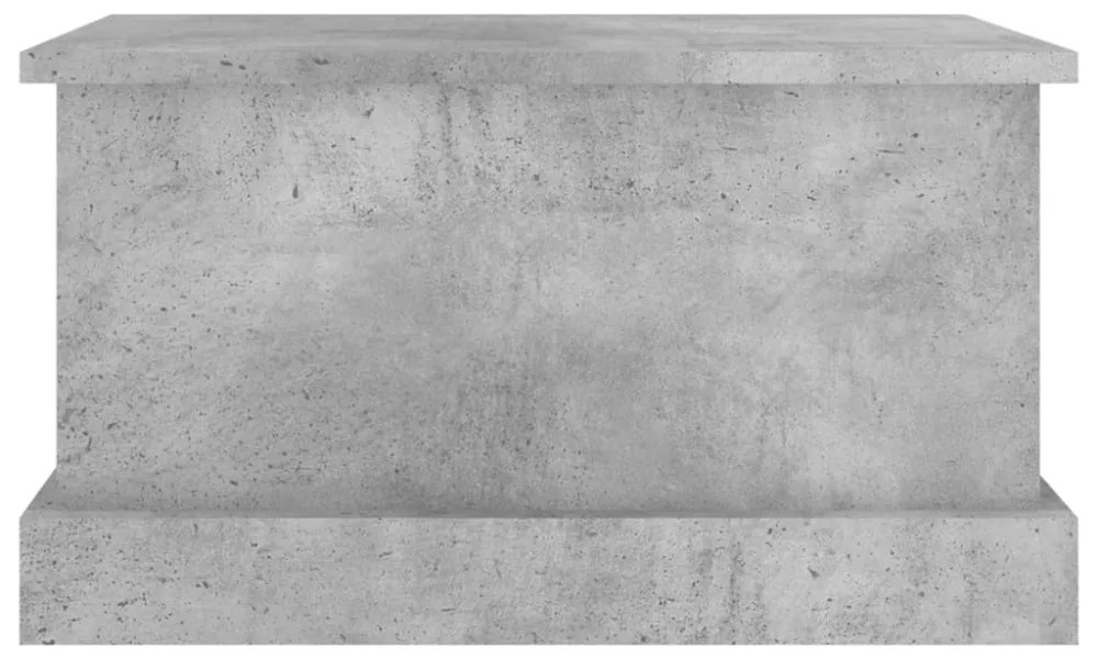 betonszürke szerelt fa tárolóláda 50 x 30 x 28 cm