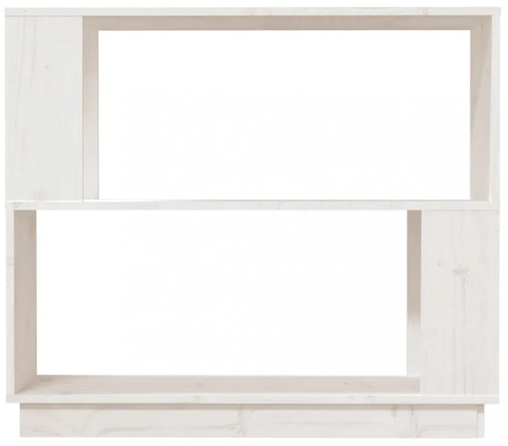 fehér tömör fenyőfa könyvszekrény/térelválasztó 80 x 25 x 70 cm
